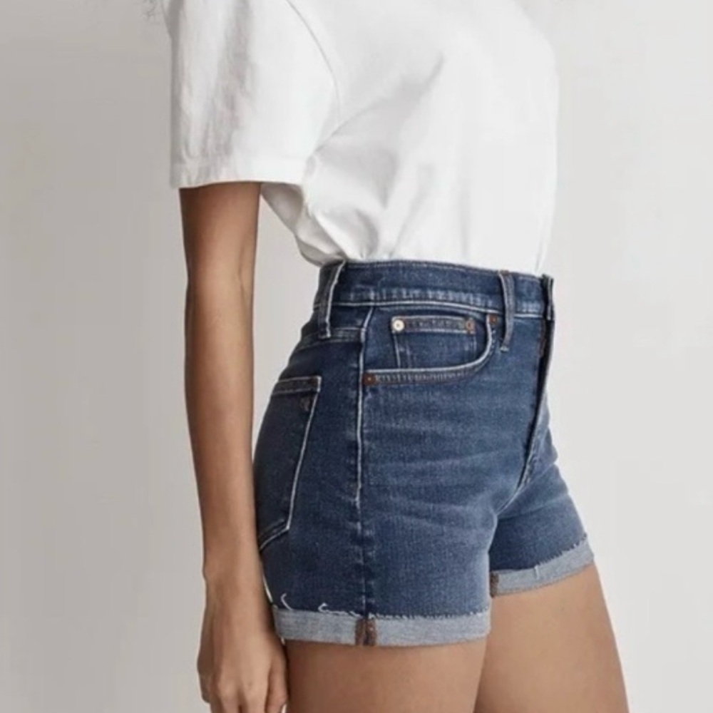 Madewell Size 25 Cut Off Blue Jean Shorts High-Waisted